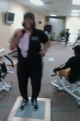 Me gettin my workout in at Curves in November, 2013