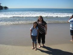 Me and my niece in California... still a beach girl... Nov 2008