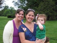 25 lbs down in 3.5 weeks!  Memorial Day BBQ with my sister and nephew, Max.