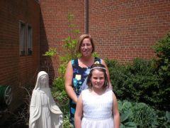 May 2009 My daughter's First Communion.  The dress I am wearing is from my skinny box of clothes that I saved.