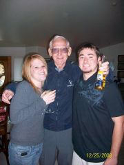 Me, my great grandpa, and cousin Justin