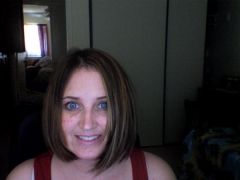 May 24, 2009-Post op haircut and color. I got bored and decided to experiement--I know I know I was suppose to be in onederland first but I couldn't wait anymore this stalled weight loss is driving me nuts!!