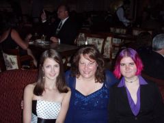 Me and my nieces, Blair and Julia,  on cruise last year. Talk about polar opposites.