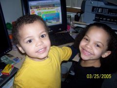 My kids Marquis 4yrs old and Tahliyah 7yrs old.