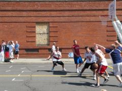hoopfest!!! watching my friend's team play. he is the one with the ball.