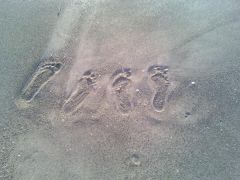 Our big footprints in the sand :)