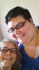 My mom and I, beginning of July, 2014