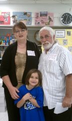 Grandparents day with myself granddaughter Novaleigh, and Frank