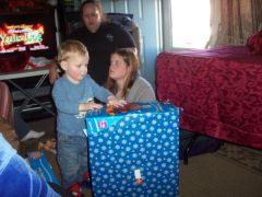 Me and my daughter-in-law and grandson at my parents Dec 07