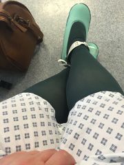 Just before surgery in my lovely DVT Stockings