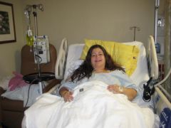 Laying comfortably in bed at South Miami Hospital