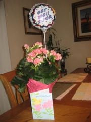 A gift post-surgery...I was so happy, it was so sweet...I love my family!!!