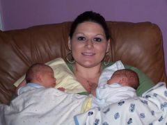 Me & the most important men in my life...my twin boys....January 26, 2007