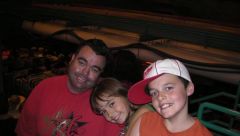 me and kids going on Jurassic Ride