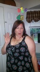 40th birthday, one month before surgery... I was singing something... that face..ugh.