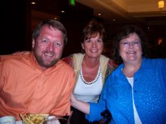 My husband & I eating out with a precious friend - Karen!