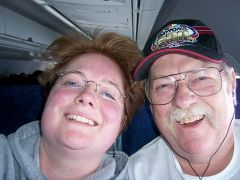 Me and Daddy on the plane on the way to Daytona.  The obligatory self portrait.  It's a race tradition.