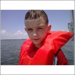 My youngest 7-19-09.  We had a blast on the lake.