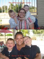 Easter! The difference in 1 year!