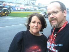 me and my hubby at the coca cola 600 (6 months post banding and down 53 pounds)