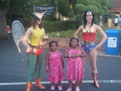 my girls and some super heroes!