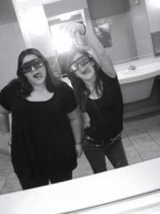 We were at the movies seing Up in 3D. Lol, those glasses are huge.