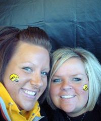 My sister and I @ an Iowa game