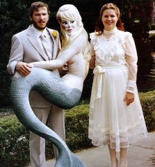 Wedding Day in 1983, still holding my figure.
