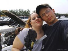 Me and my man at the junkyard March 2009 260lbs
