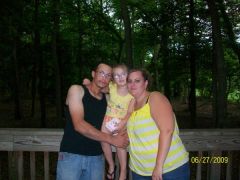 My man, our daughter and me at the zoo