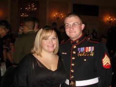 Nov. 2008 - 3 weeks after giving birth to my son, at my husband's ball. 230ish lbs.