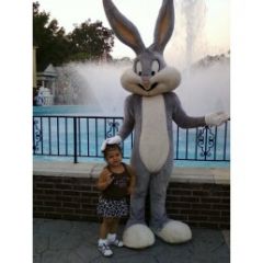 she loves going to great adventure to see bugs bunny and tweety bird
