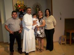 My daughters Baptism 8/30/09.  I'm At 140 lbs!! I have lost 115lbs!!   My younger sister also in pic has lost 115 lbs since her surgery.