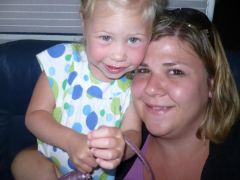 me and my daughter on the plane in July 09