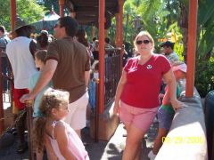 Me at Disneyworld.  I was probably around 235.  I felt so much better about myself at that weight.  Even though I didn't look that good, looking at that photo, I felt like I did!  I am 35 lbs. heavier now, yikes, no wonder I do not like cameras!