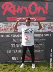 after finishing my 6th 5k..09/19/09...o yea, size med tee shirt n med pants....yeah!!
