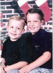 I wasn't always fat!! Me and my little brother.