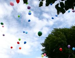 releasing of 80 balloons