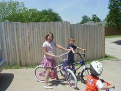 My kids and their new bikes!