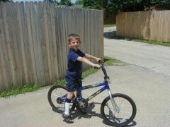 Jacob is so excited about his new bike!