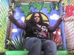 Me on a play gym at myrtle beach sc. I cant believe I was able to climb it, at this weight!