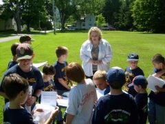 June 2008- Pushing a size 24.  Here I am teaching Cub Scouts about first aid & health...