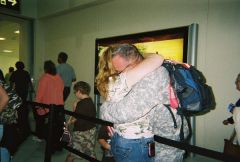 The day my husband came home from Iraq - October, 2006.  I weighed 162 lbs.
