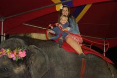 Riding the elephant with my buddy boy :)