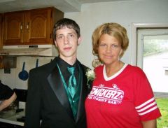 My oldest son ready for prom, he's so handsome. I'm around 81-82 lbs down here.