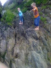 My boys trying out mountain climbing!