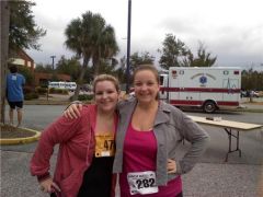 Melissa and I after the 5k!!!