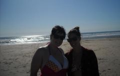 My sis and I on the beach.