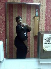 My butt is sooo big.  I really want to have less of that "backside"! 5-20-2010. work bathroom pic