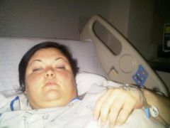 me day of surgery...look at my chins @235